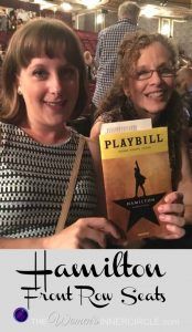 We scored front row seats to Hamilton the Musical