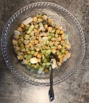 Chickpeas with celery, onions and spices